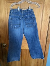 old navy boys 10 husky bootcut jeans slightly distressed look