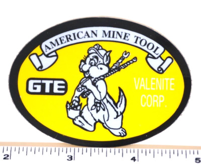 Coal Mining Sticker GTE American Mine Tool Valenite Corp