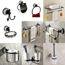 Bathroom Accessory Towel Rail Toilet Roll Holder Wall Mount Oil Rubbed Bronze 