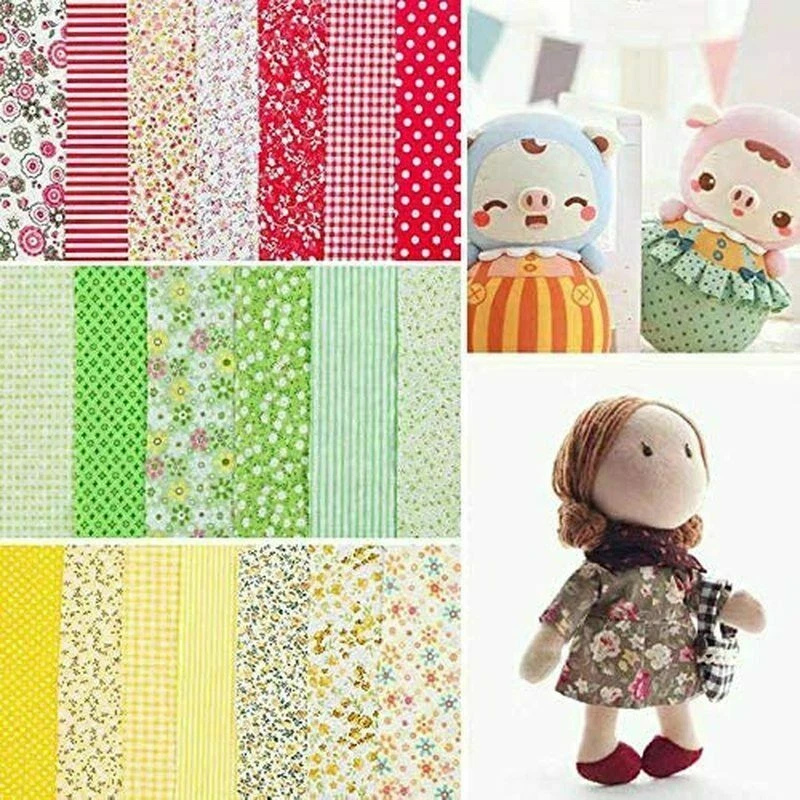 7 Stück Stoffpakete Patchwork Stoffe Stoffreste 25x25 cm - 100% Baumwolle - Bild 4 von 4