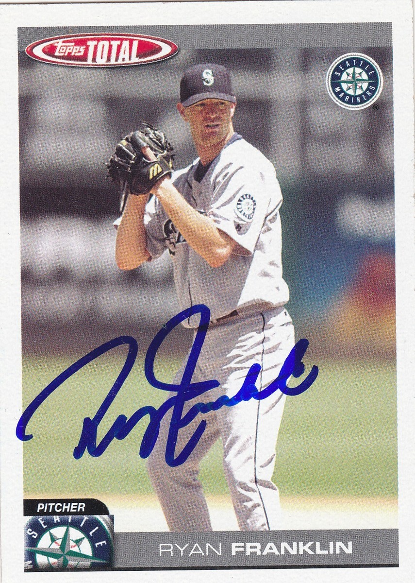 RYAN FRANKLIN SEATTLE MARINERS SIGNED CARD ST LOUIS CARDINALS