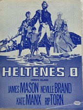 Hero's Island James Mason Neville Brand Kate Manx 1962 Vtg Danish Movie Program