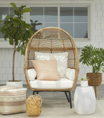 The Better Homes & Gardens Ventura Stationary Wicker Egg Chair