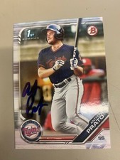 Anthony Prato Signed 2019 Minnesota Twins Team Card IP Auto