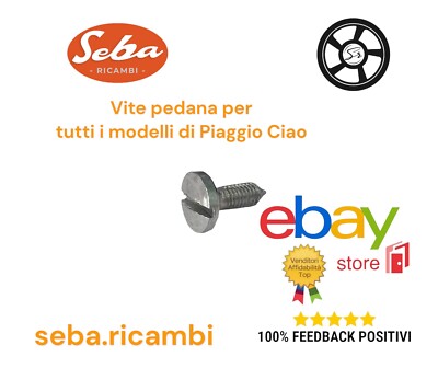 VITE STAFFA FISSA PEDANA APPOGGIA PIEDI PER TUTTI I MODELLI DI PIAGGIO CIAO 