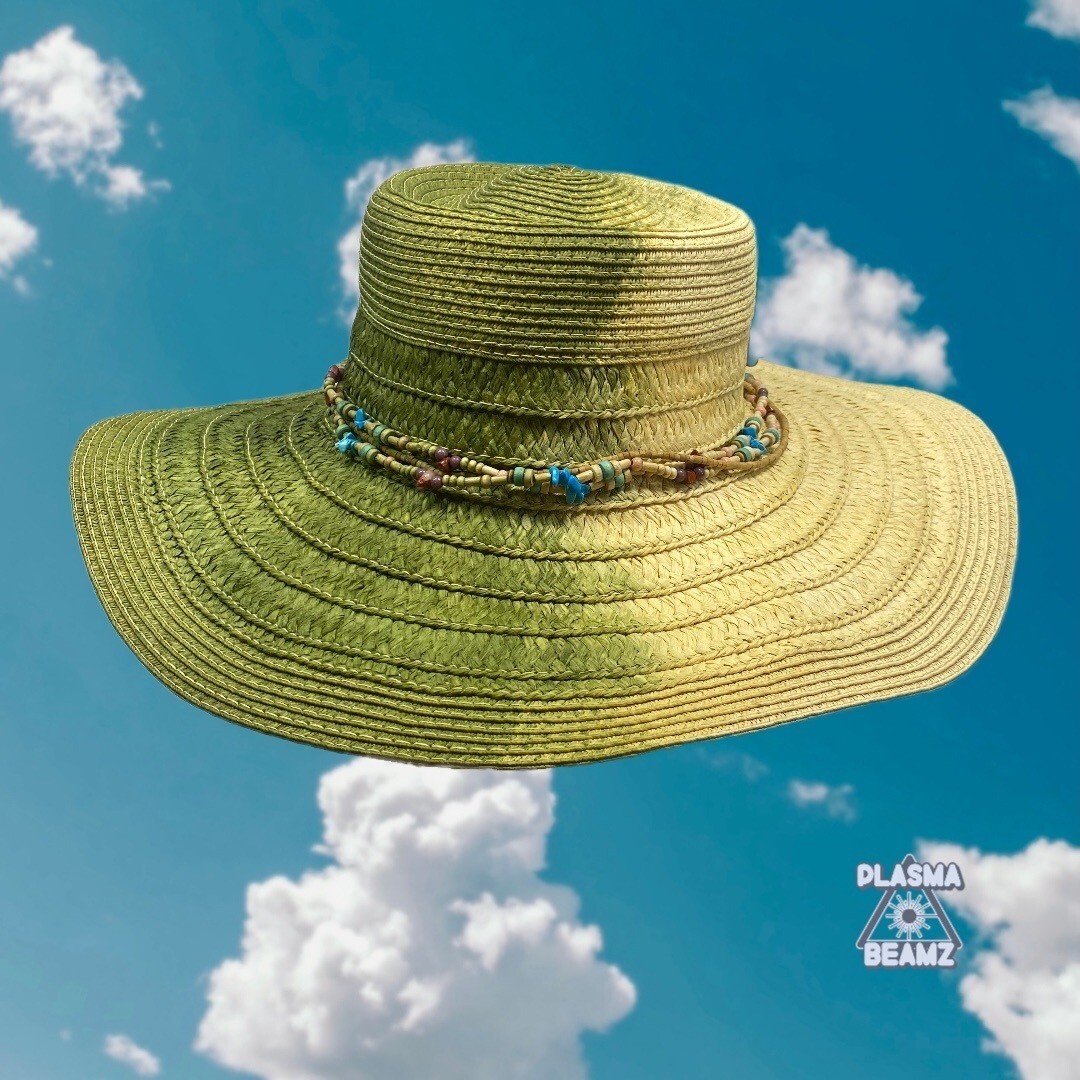 Tropical Trends Half & Half Wide Brim Sun Hat Green & Tan Tropical Trends Half & Half Wide Brim Sun Hat Green & Tan | eBay main image 4