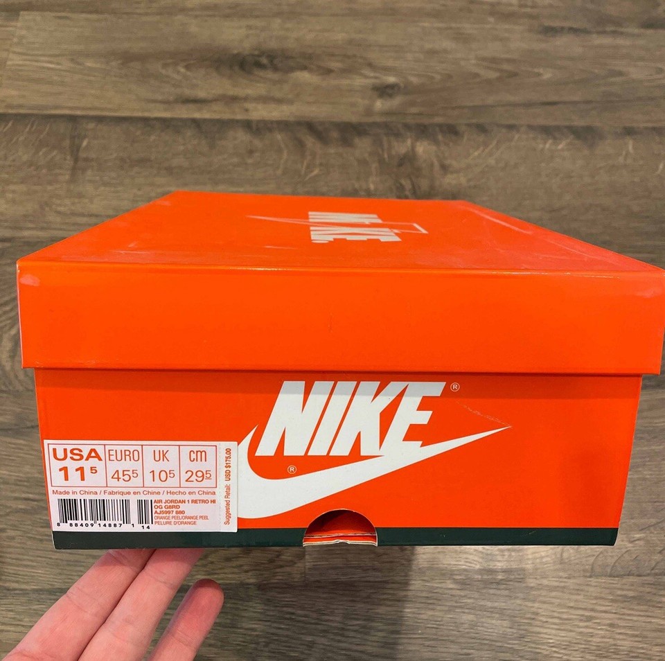 Nike Air Jordan 1 Retro High Gatorade Orange Peel Size 11.5 Used w