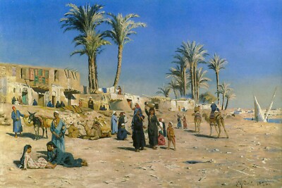 Peder Mork Monsted : On the Outskirts of Cairo 1893 : Archival Quality Art Print