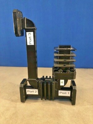 Waveguide WR75 4 port Hybrid Coupler Ku-band 10 to 15 CPRG Flanges434>