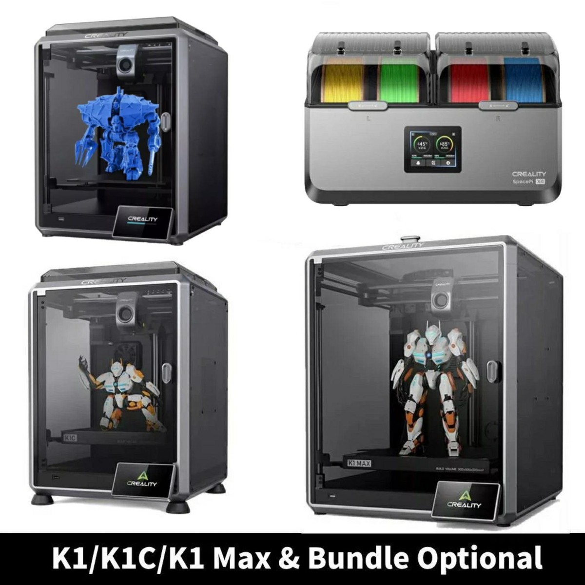 11.8 Inch Build Volume Creality K1 Max 3D Printer - 600mm/s High