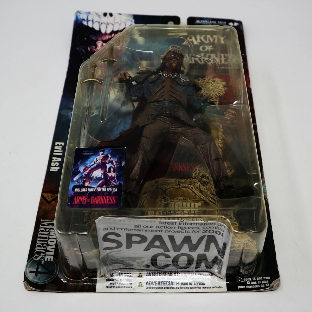 2001 McFARLANE TOYS MOVIE MANIACS 4 ARMY OF DARKNESS EVIL ASH