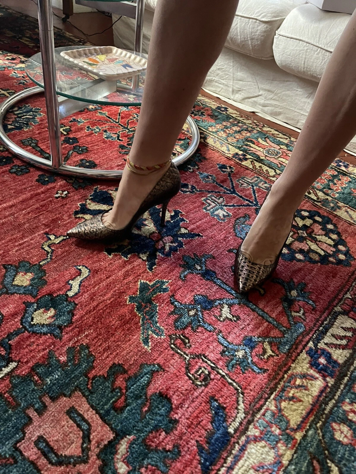 escarpins croco Dior T38