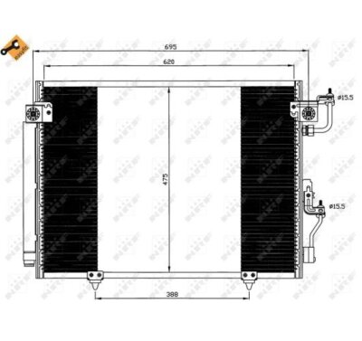 Condenser, Air Conditioning EASY FIT NRF 35619 for Mitsubishi