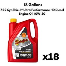 10W-30 Diesel Engine Oil Schaeffer's 722 SynShield  Ultra Performance 18 Gallon