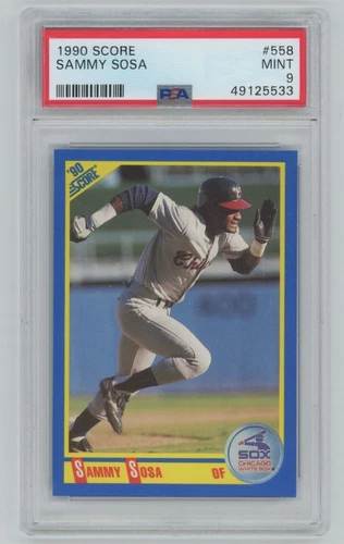 1990 Score Sammy Sosa Rookie PSA 9 Chicago White Sox #558.