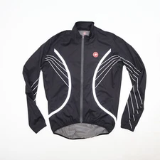 Castelli Cycling Jacket Men XL Black Full Zip Pockets Scorpion Logo Road Race