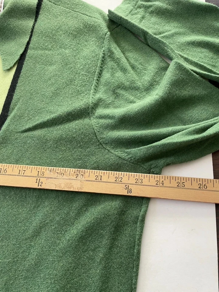 Camisa Tejida Levis XL Jamaican Rockers Verde Suéter De Colección Campamento Mod Años 60 Lana Boho Foto 3 de 4