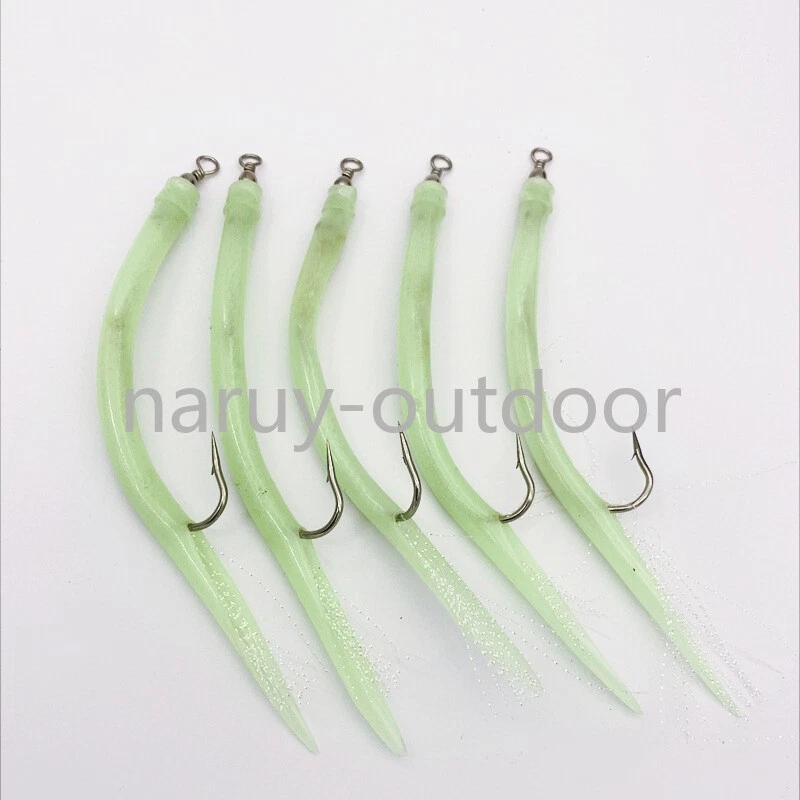 10 Stück Dorsch Aal Tube Jig Köderschaft Offset Haken Oktopus Haken Striper... - Bild 3 von 4