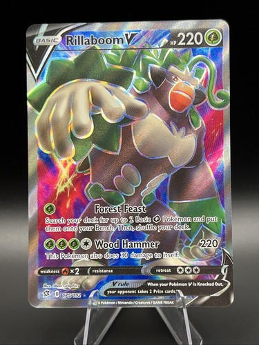 Rillaboom V Full Art 175/192 Ultra Rare  Rebel Clash Pokemon TCG