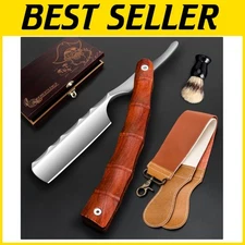 Classic Straight Blade Razor Set for Superior Shaving - Perfect for Home & Salon