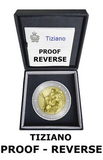 San Marino 2 Euros Gedenkmünzen 2026 " Tiziano " PP / PROOF REVERSE