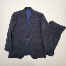 Vtg Club Room 46r 40x30 Gray Nailhead Pinstripe 100 Wool Old Money Mens Suit