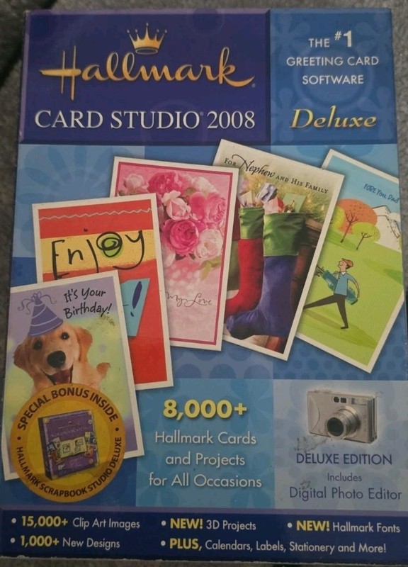 Hallmark Card Studio Deluxe 2008 #1 Greeting Card Software, Boxed, Disc