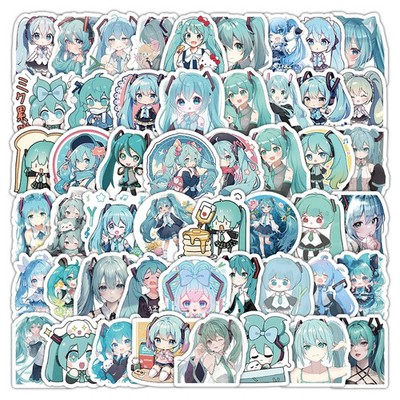 100PCS Cartoon Cute Singer Hatsune Miku Stickers Doodle Personalized
