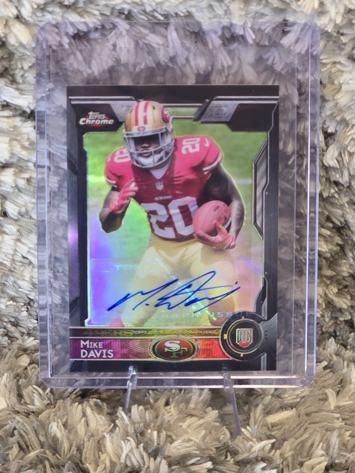 2015 Topps Chrome Mini Rookie Black Refractor /25 Mike Davis Auto RC