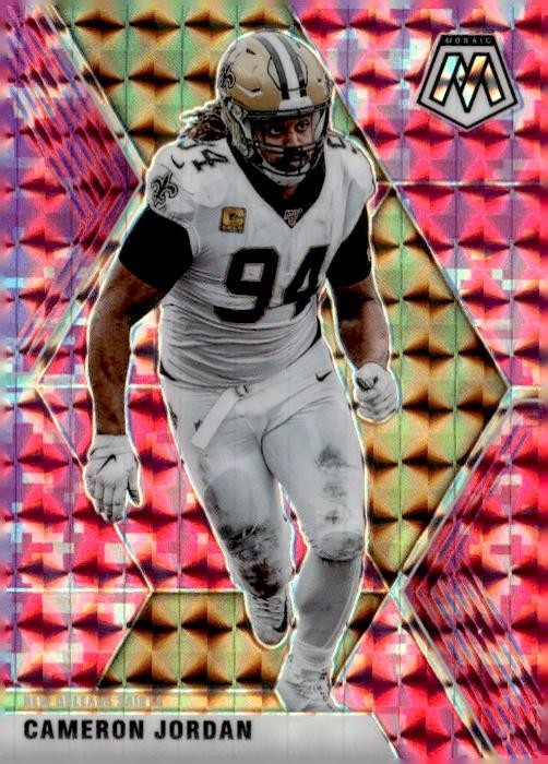 2020 Panini Mosaic #147 Cameron Jordan Prizm Camo Pink
