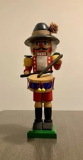 Vintage Steinbach Volkskunst Drummer Boy Nutcracker 15” Wooden Made In Germany