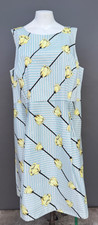 Talbots Woman Plus Blue White Tulip Floral Cotton Dress 20W Summer Feminine NEW
