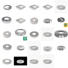 Innbee Rosace Acier Inox V2A V4A Ronde Carrée Cache Poteau Garde-corps