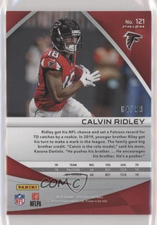 2019 Panini Spectra /99 Calvin Ridley #121 - Image 2 of 2