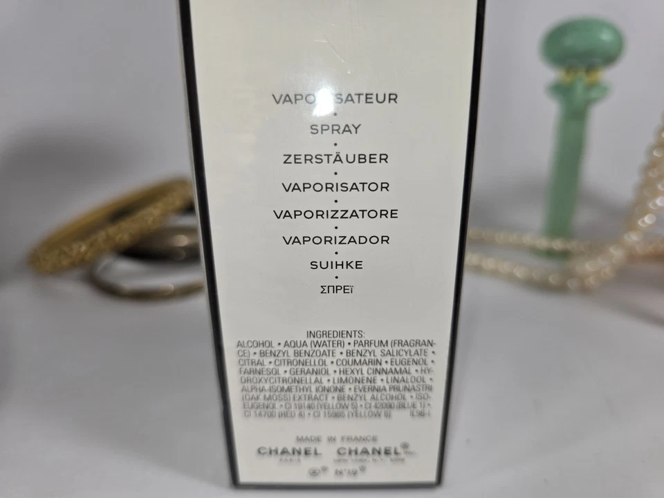 🌿 Chanel Nº 19 Eau de Toilette Spray - 3,4 fl oz (100 ml) 🌿 Sellado y Completo Foto 4 de 4