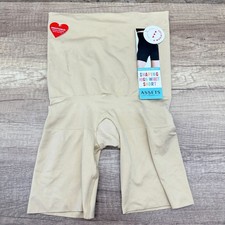 Assets by Spanx Shaping High Waist Short Shapewear Nude Beige Size L NWT