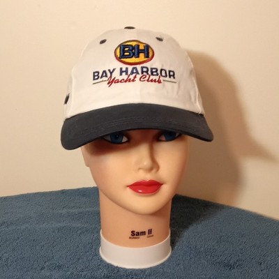Ahead Bay Harbor Yacht Club Adjustable Baseball Cap Hat White Blue One Size