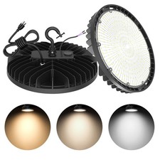 Adjustable 4500K/5000K/5700K Warehouse Factory LED High Bay Light 240W Plug Play