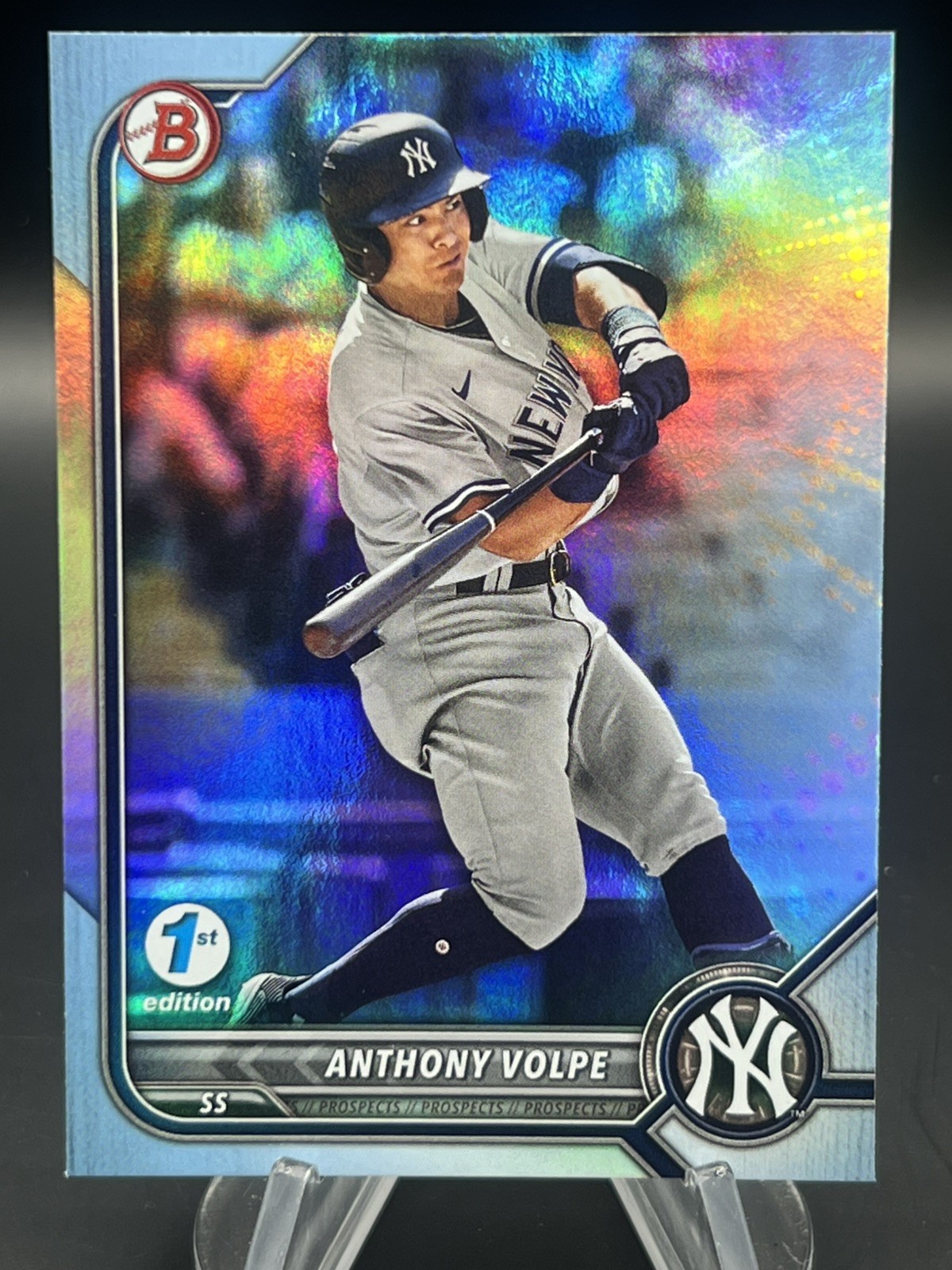 2022 Bowman Draft 1st Edition Sky Blue Foil Anthony Volpe #BD-68