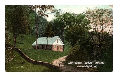 Postcard: 205,794 Old Stone School House, Randolph, Vt