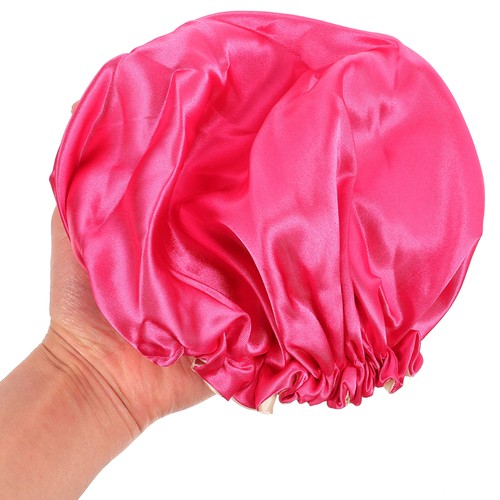 Kids Double Layer Sleeping Elastic Sleeping Hat Adjustable Rosy - Foto 7 di 12