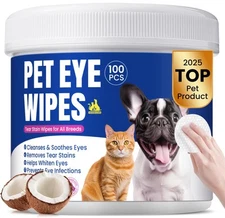 Dog Eye Wipes, Angel Tear Stain Remover for All Dogs & Cats – Hypoallergenic ...