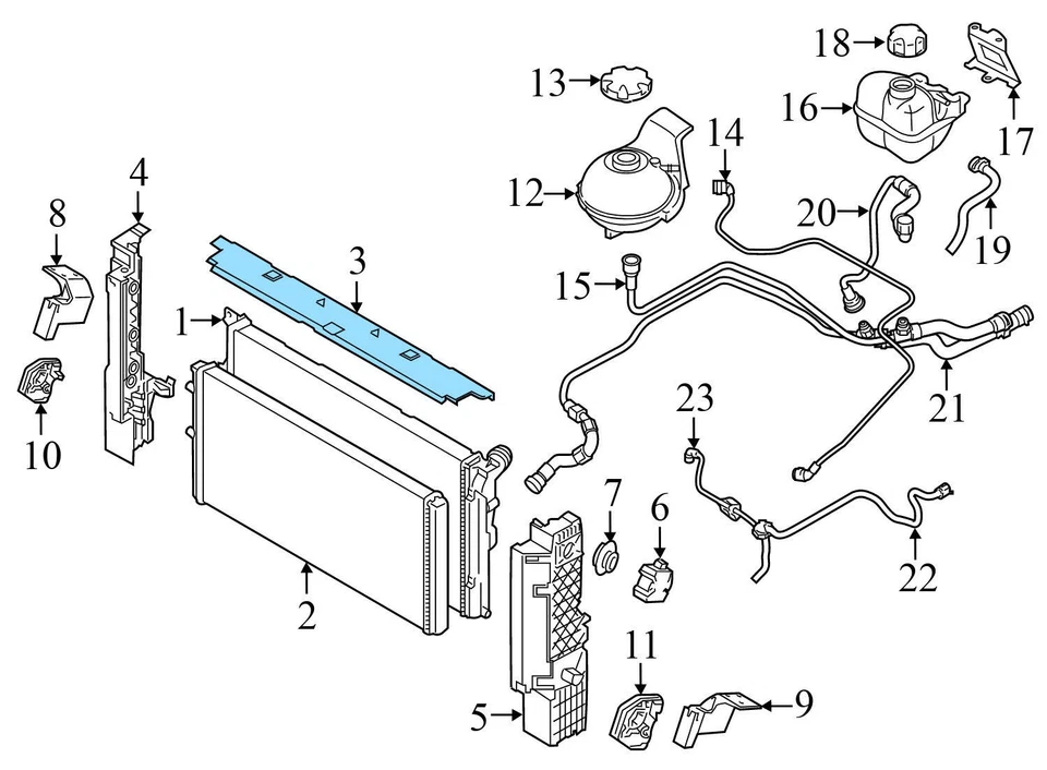 BMW 435I XDRIVE 2015-2016 gran cupé - sello superior del radiador/cubierta 7600543 Foto 3 de 4