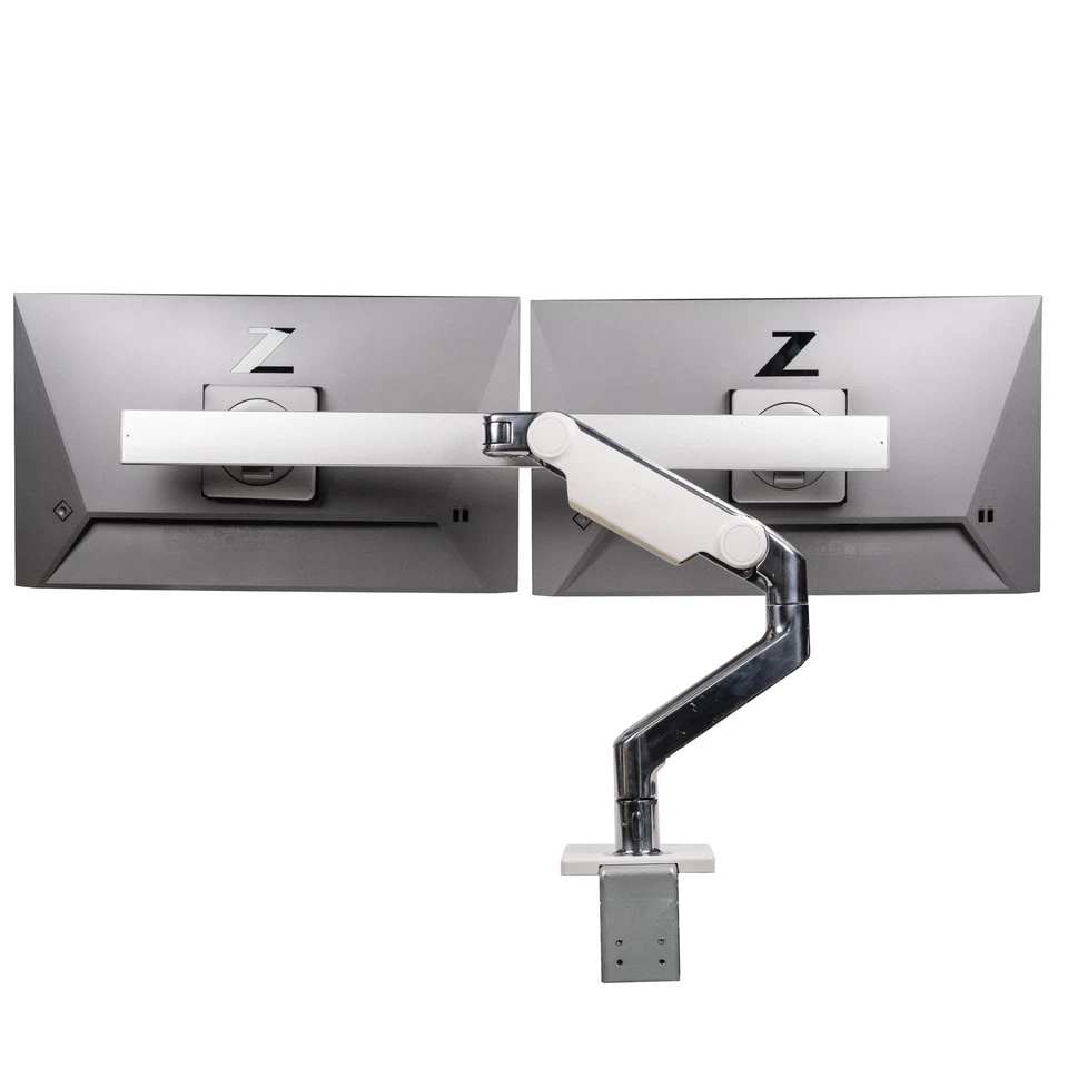 Monitor doble HP Z24f G3 24" IPS y soporte de abrazadera giratoria de velocidad humana ajustable Foto 3 de 4