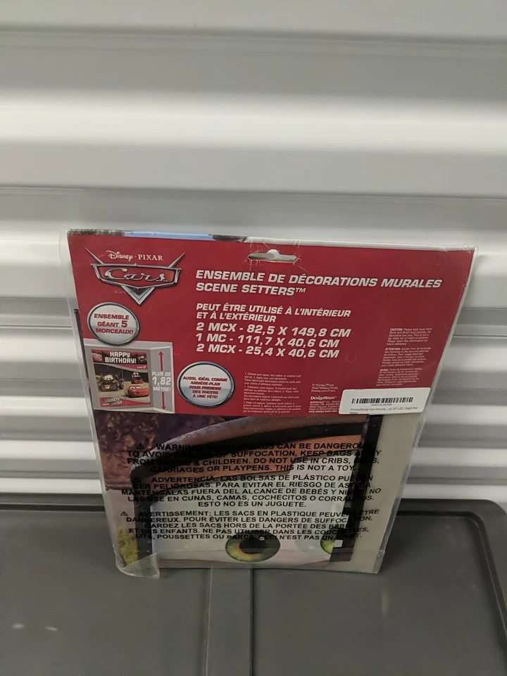 Disney Cars Birthday Party Wall Decorations Scene Setter Backdrop Mater Mcqueen - Image 2 of 2