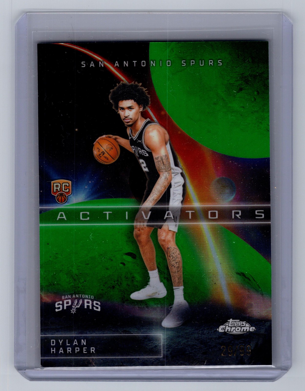 2025-26 Topps Chrome #AC-12 Dylan Harper Activators Green Refractor #/99