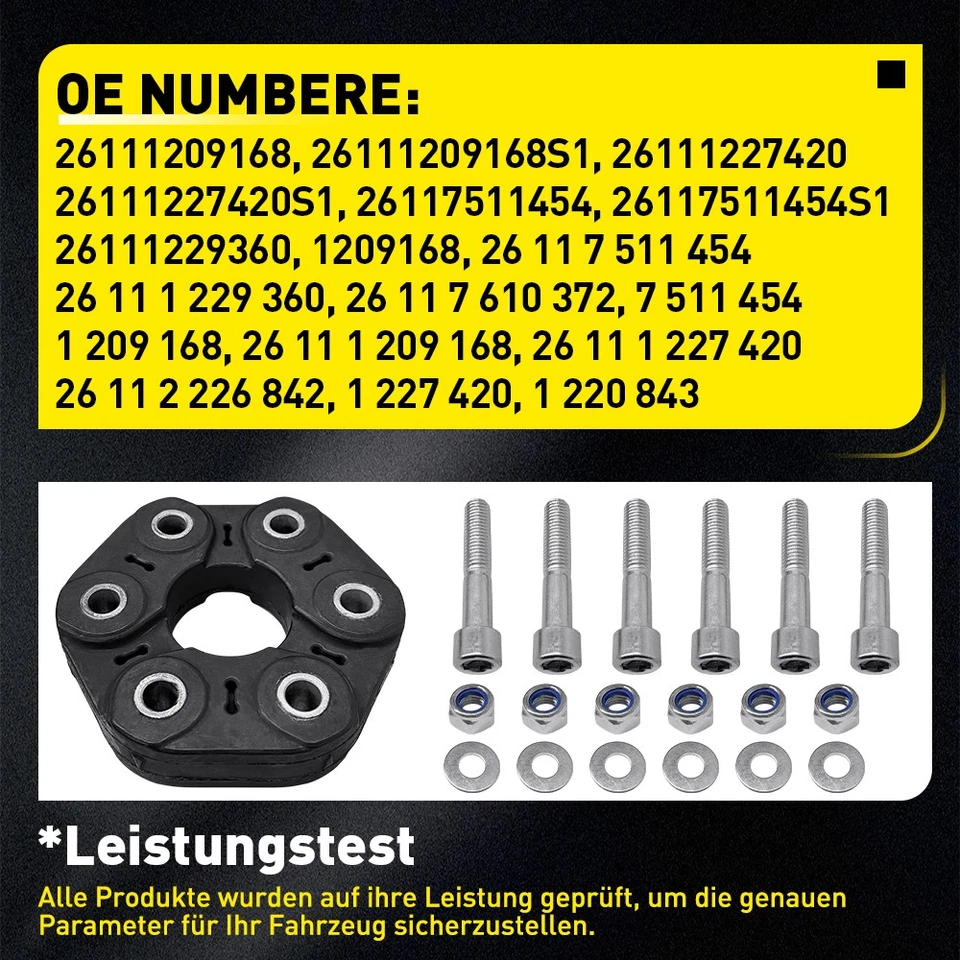 Hardyscheibe Gelenkwelle Kardanwelle 26111209168 For BMW 3er E46 5er E39 Z4 E85 - Bild 2 von 4