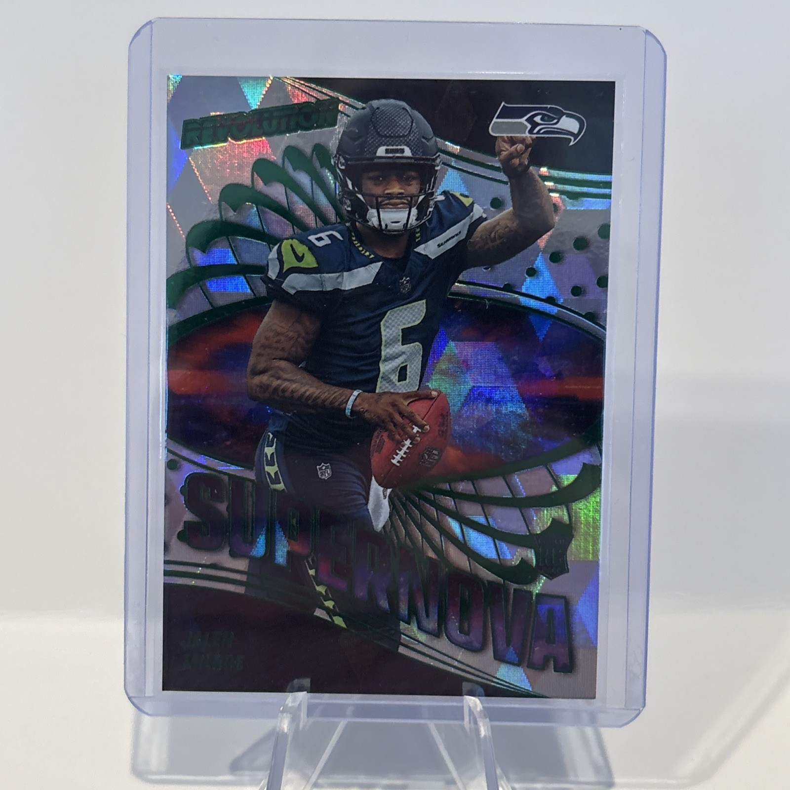 Jalen Milroe 2025 Panini Revolution Supernova Cubic Rookie Parallel /10 RC
