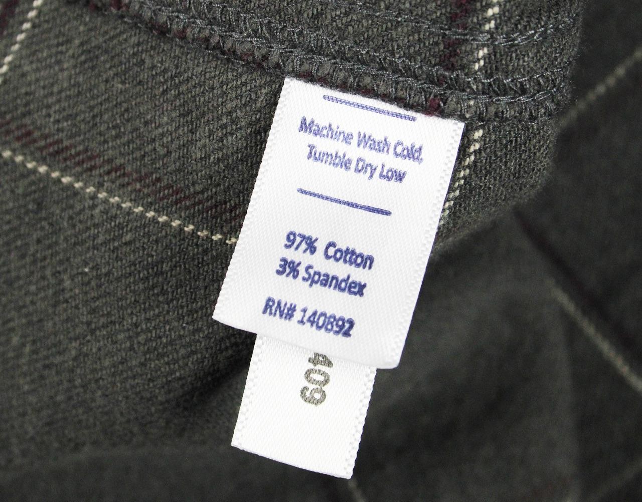 Marine Layer Mens Flannel Shirt L Classic Long Sleeve Button Front Stretch Gray