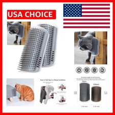 2 Pack Cat Grooming Brushes - Extended 6.1" Wall Scratchers for Cozy Comfort
